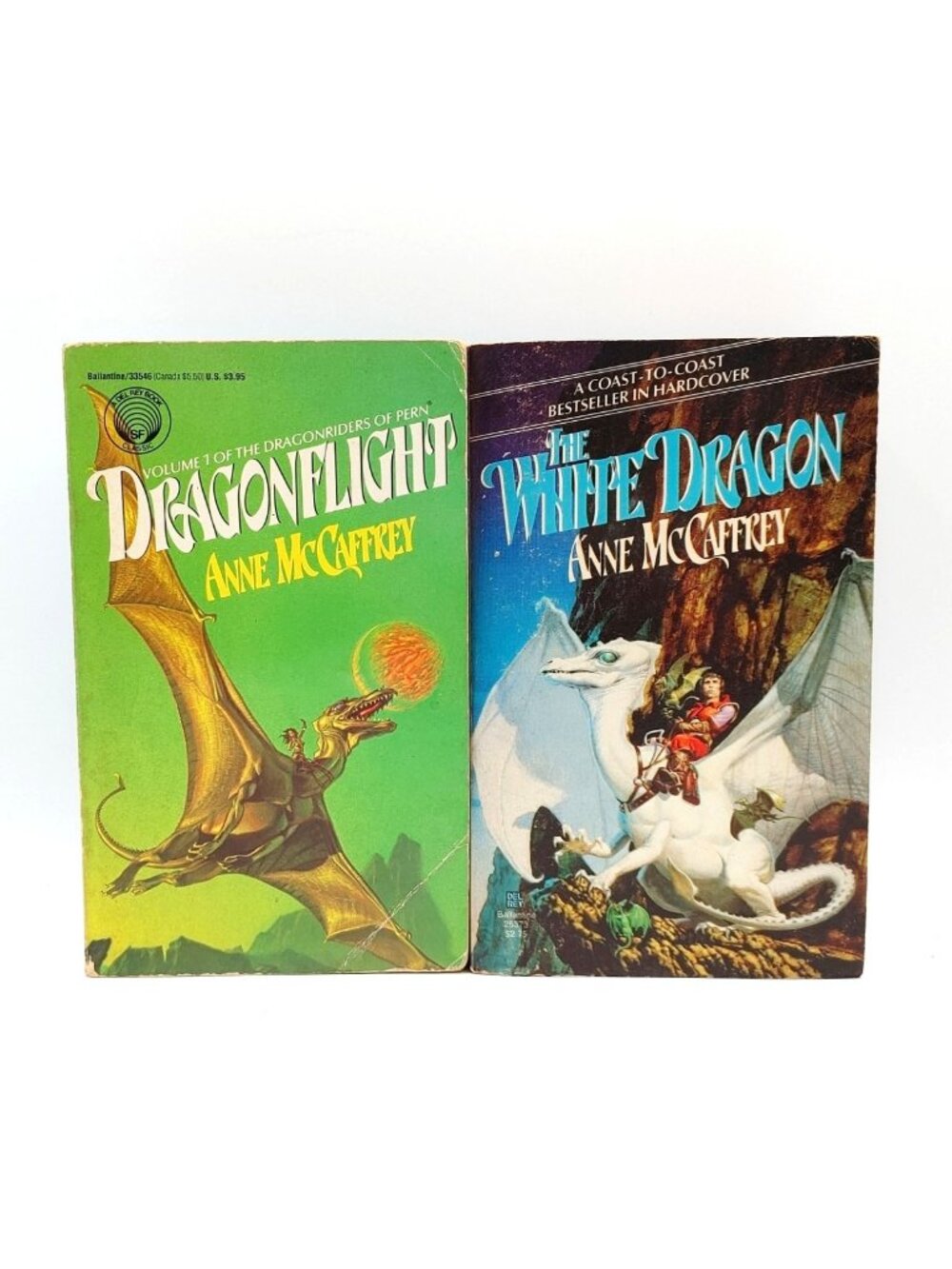 Dragonflight and White Dragon Anne McCaffrey Del Rey Dragonriders Of Pern PB